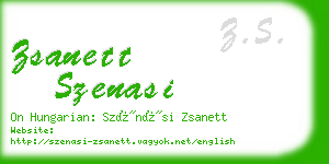 zsanett szenasi business card